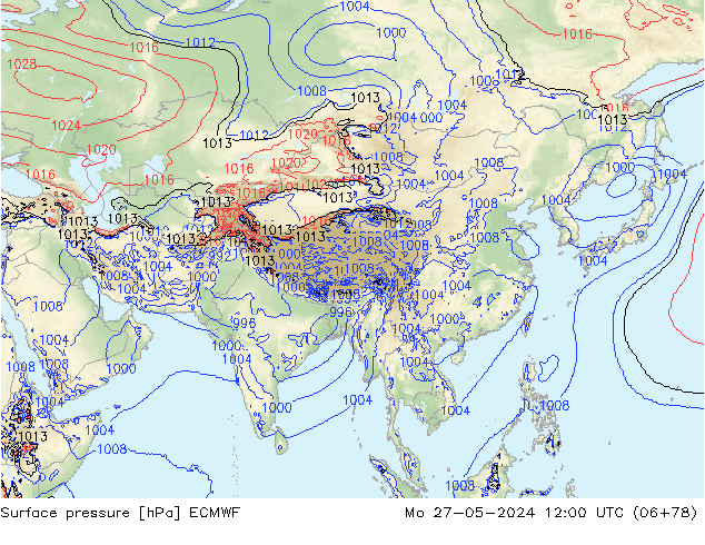 pression de l'air ECMWF lun 27.05.2024 12 UTC