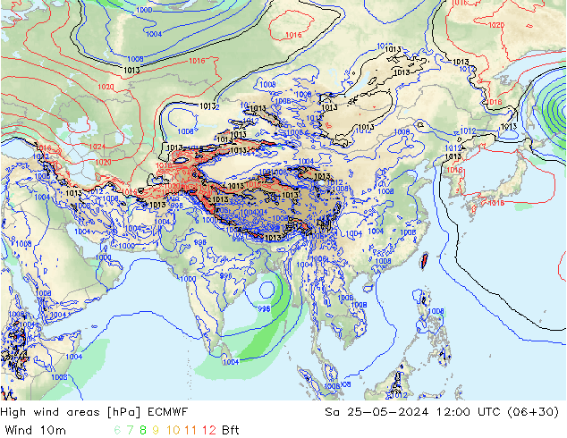 Windvelden ECMWF za 25.05.2024 12 UTC