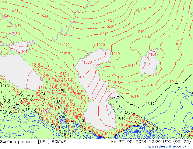 pression de l'air ECMWF lun 27.05.2024 12 UTC