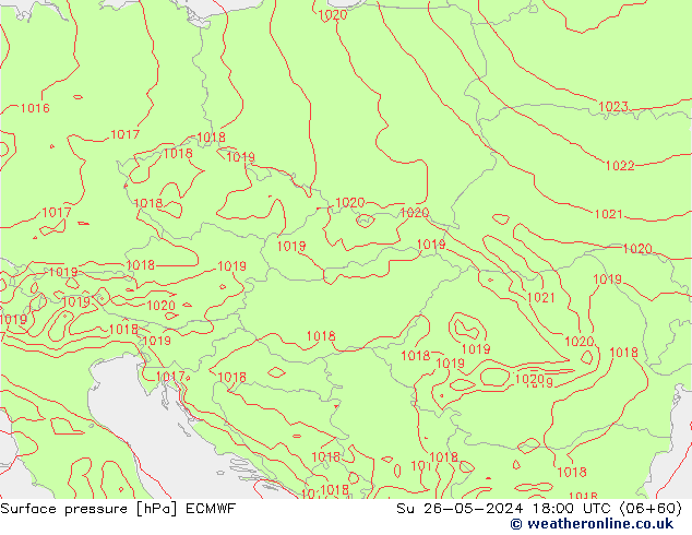 Yer basıncı ECMWF Paz 26.05.2024 18 UTC