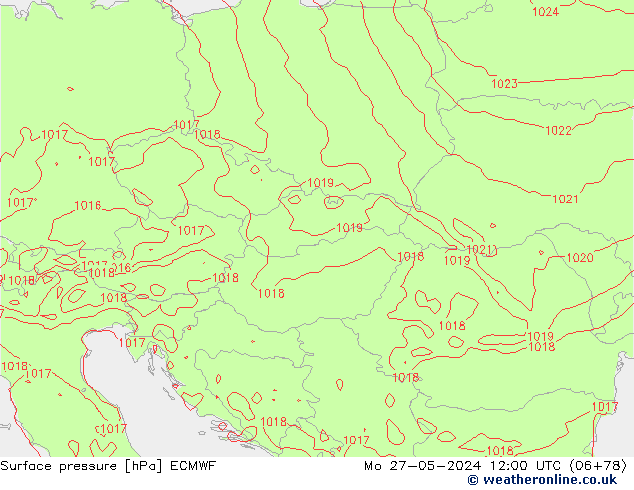 Surface pressure ECMWF Mo 27.05.2024 12 UTC