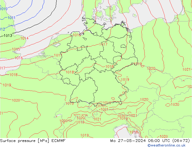 Luchtdruk (Grond) ECMWF ma 27.05.2024 06 UTC