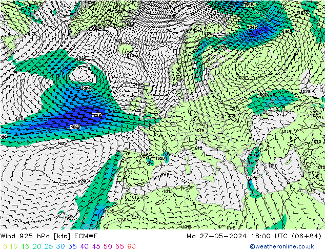  925 hPa ECMWF  27.05.2024 18 UTC