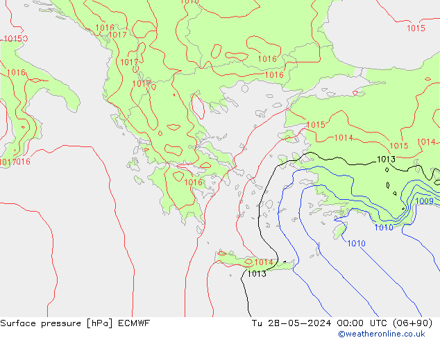 Yer basıncı ECMWF Sa 28.05.2024 00 UTC