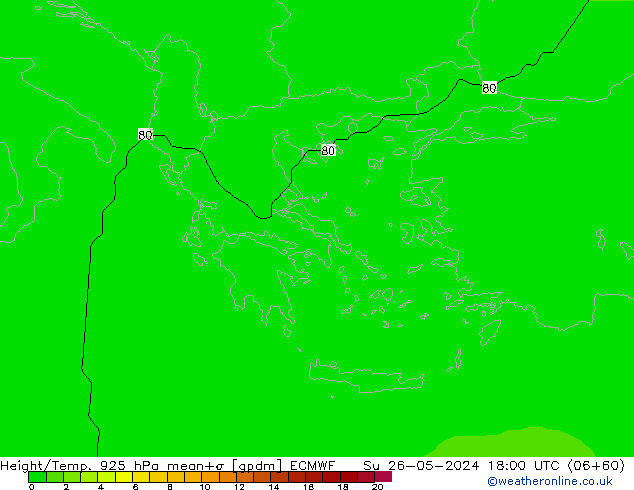 Height/Temp. 925 hPa ECMWF Su 26.05.2024 18 UTC