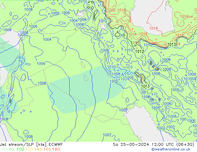 Jet stream ECMWF Sáb 25.05.2024 12 UTC