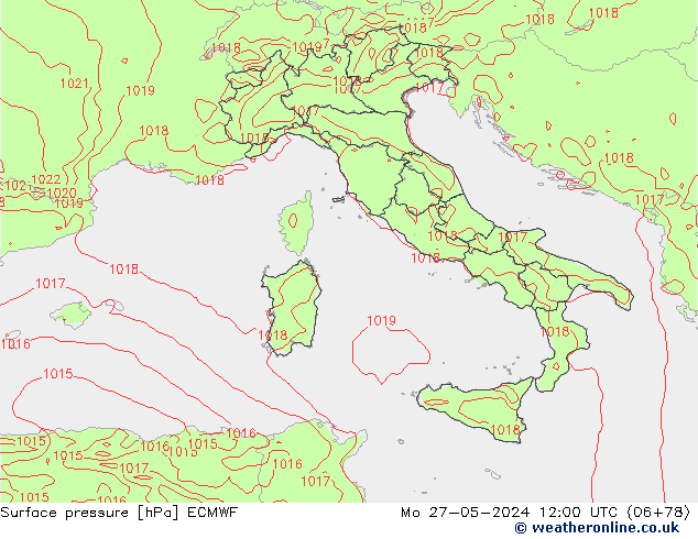 Luchtdruk (Grond) ECMWF ma 27.05.2024 12 UTC