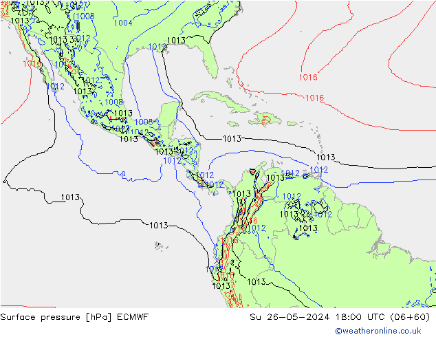 Yer basıncı ECMWF Paz 26.05.2024 18 UTC