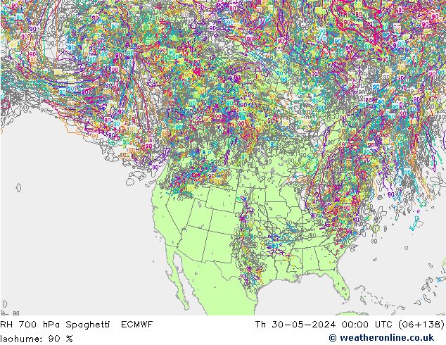 700 hPa Nispi Nem Spaghetti ECMWF Per 30.05.2024 00 UTC