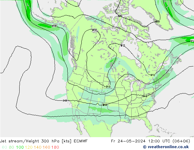 Jet Akımları ECMWF Cu 24.05.2024 12 UTC