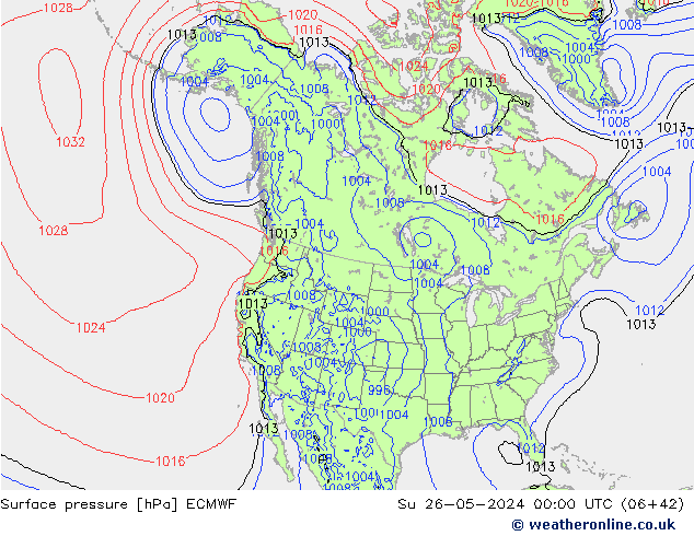 Bodendruck ECMWF So 26.05.2024 00 UTC