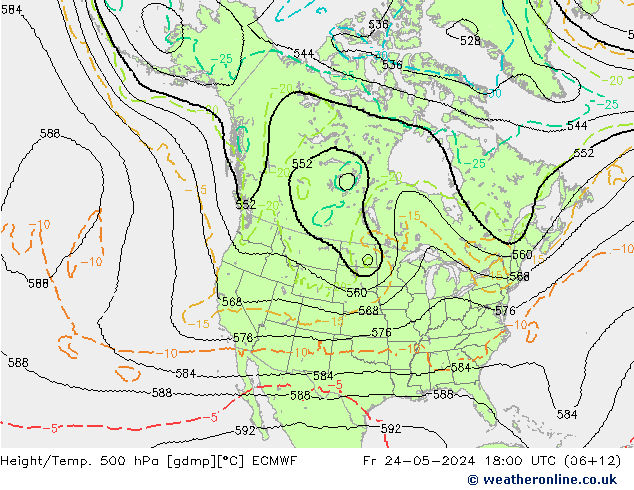 Géop./Temp. 500 hPa ECMWF ven 24.05.2024 18 UTC