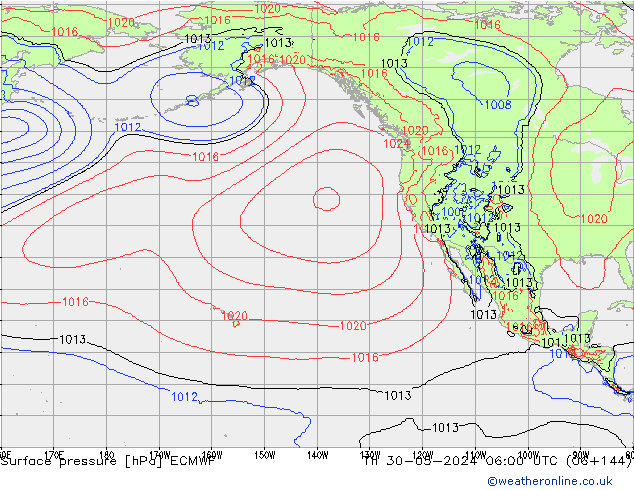 Surface pressure ECMWF Th 30.05.2024 06 UTC