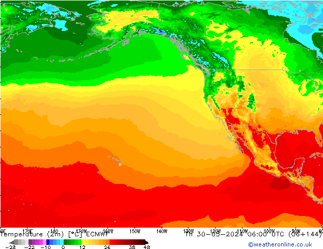 Temperature (2m) ECMWF Čt 30.05.2024 06 UTC