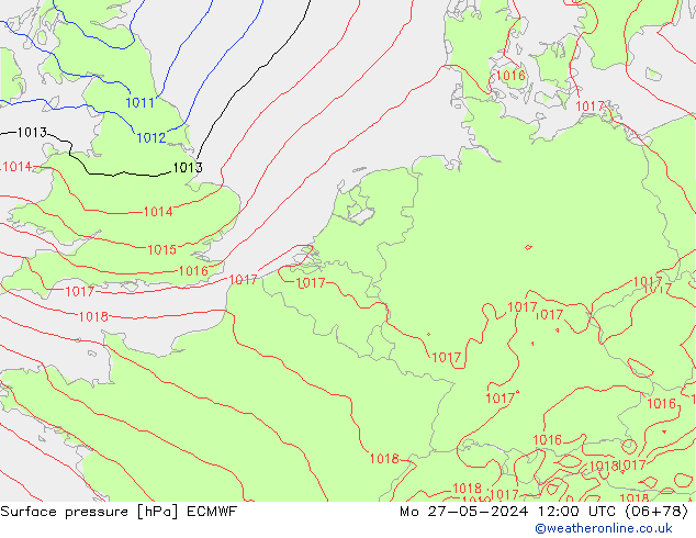 pression de l'air ECMWF lun 27.05.2024 12 UTC