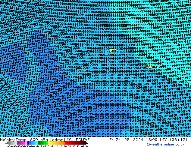 Géop./Temp. 500 hPa ECMWF ven 24.05.2024 18 UTC