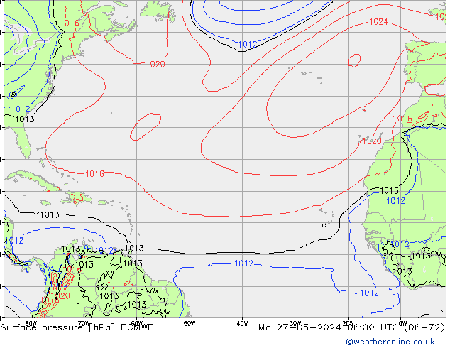 pression de l'air ECMWF lun 27.05.2024 06 UTC