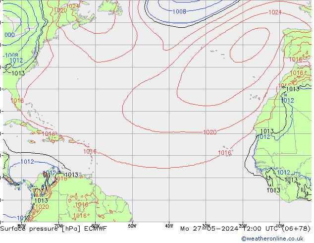 Surface pressure ECMWF Mo 27.05.2024 12 UTC