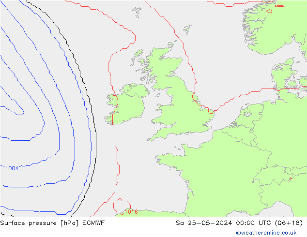 pression de l'air ECMWF sam 25.05.2024 00 UTC