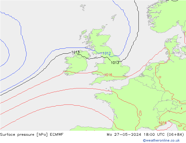 приземное давление ECMWF пн 27.05.2024 18 UTC