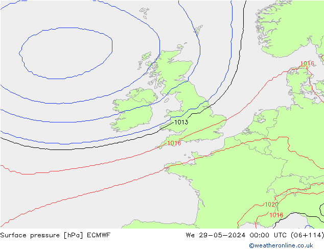 приземное давление ECMWF ср 29.05.2024 00 UTC