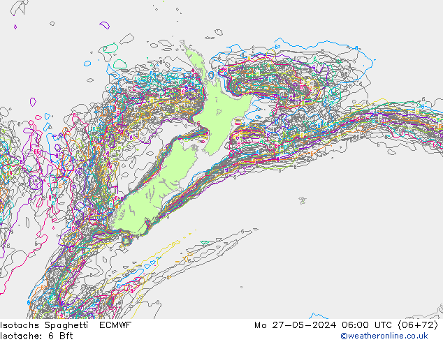 Isotachs Spaghetti ECMWF Seg 27.05.2024 06 UTC