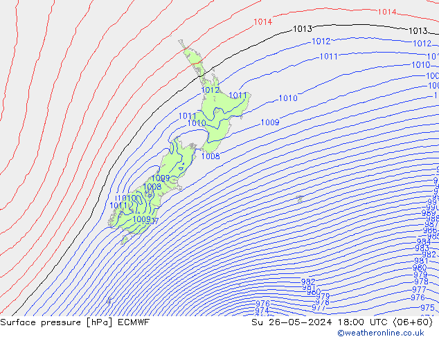 pression de l'air ECMWF dim 26.05.2024 18 UTC