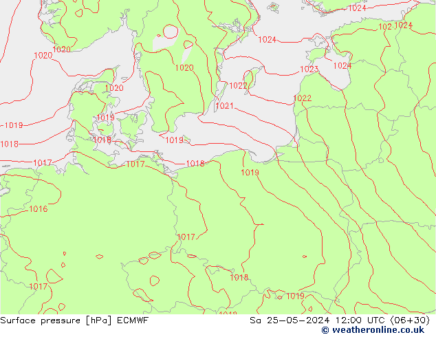 pression de l'air ECMWF sam 25.05.2024 12 UTC