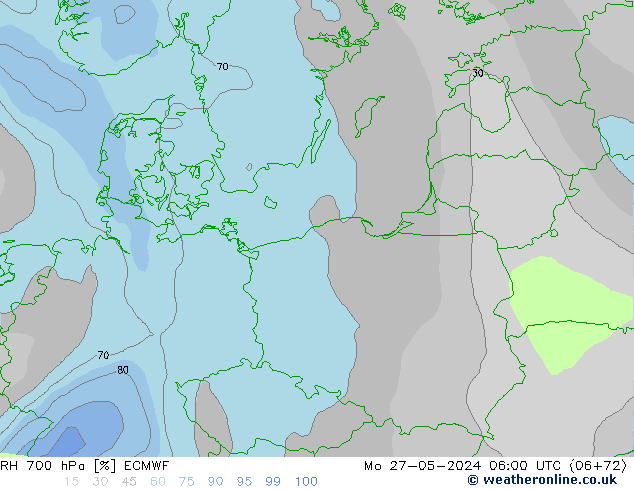 700 hPa Nispi Nem ECMWF Pzt 27.05.2024 06 UTC