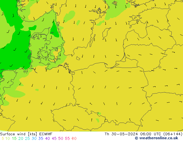 Rüzgar 10 m ECMWF Per 30.05.2024 06 UTC