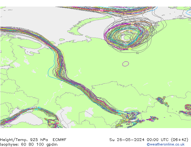 Height/Temp. 925 hPa ECMWF Su 26.05.2024 00 UTC