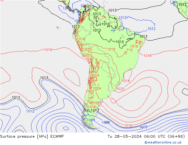 Surface pressure ECMWF Tu 28.05.2024 06 UTC