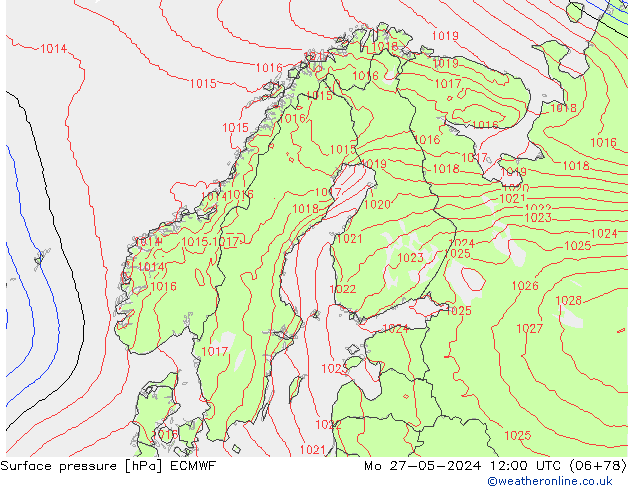 Yer basıncı ECMWF Pzt 27.05.2024 12 UTC