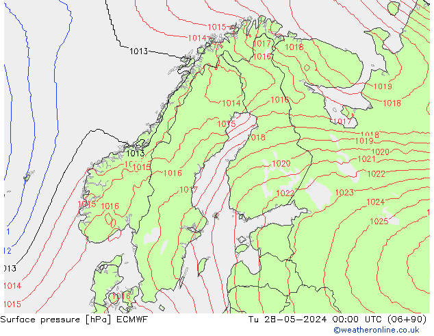 Surface pressure ECMWF Tu 28.05.2024 00 UTC