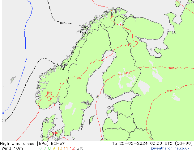 High wind areas ECMWF mar 28.05.2024 00 UTC