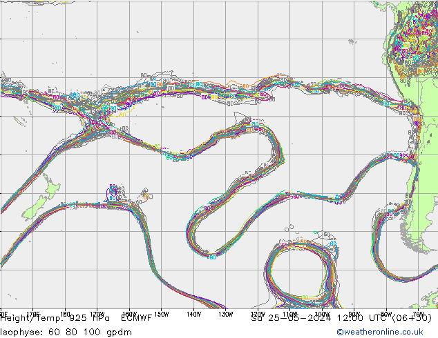 Hoogte/Temp. 925 hPa ECMWF za 25.05.2024 12 UTC