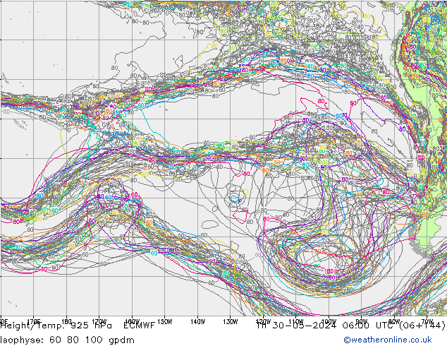 Height/Temp. 925 hPa ECMWF Th 30.05.2024 06 UTC