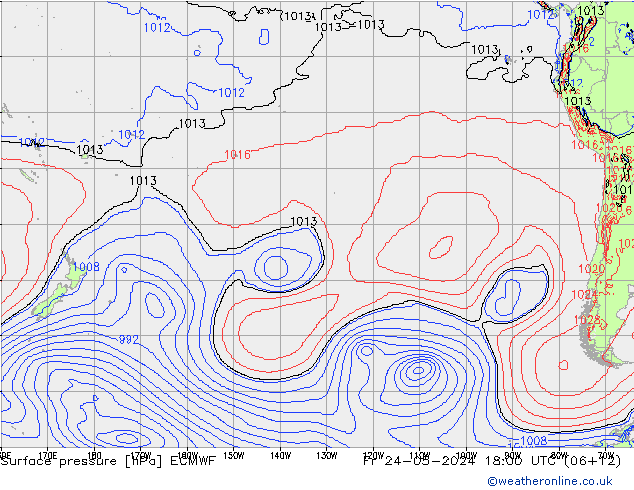 приземное давление ECMWF пт 24.05.2024 18 UTC