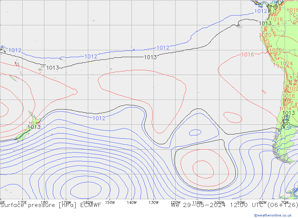 Yer basıncı ECMWF Çar 29.05.2024 12 UTC
