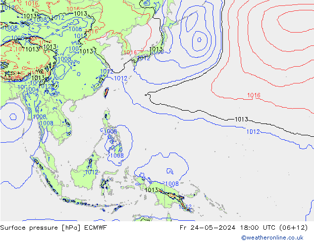 pression de l'air ECMWF ven 24.05.2024 18 UTC