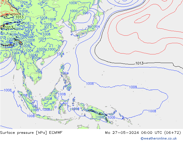 Yer basıncı ECMWF Pzt 27.05.2024 06 UTC