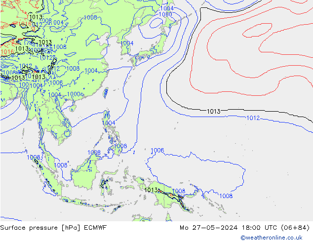 Yer basıncı ECMWF Pzt 27.05.2024 18 UTC