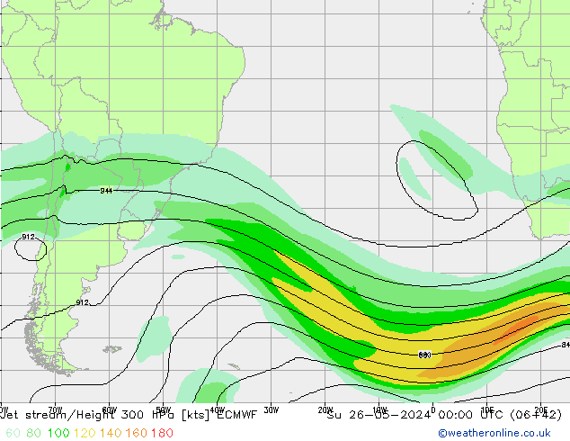 Courant-jet ECMWF dim 26.05.2024 00 UTC