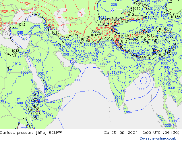 Yer basıncı ECMWF Cts 25.05.2024 12 UTC