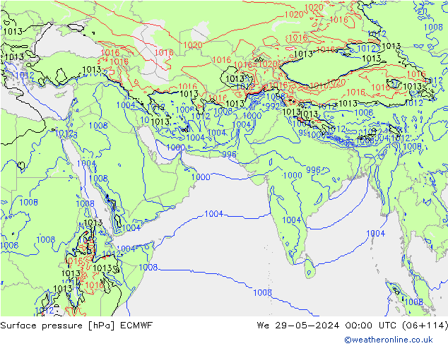 приземное давление ECMWF ср 29.05.2024 00 UTC