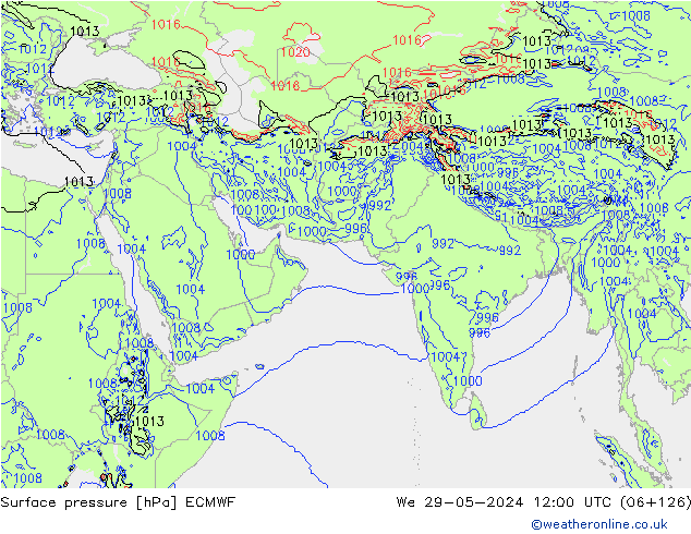 pression de l'air ECMWF mer 29.05.2024 12 UTC