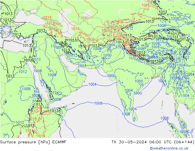 地面气压 ECMWF 星期四 30.05.2024 06 UTC