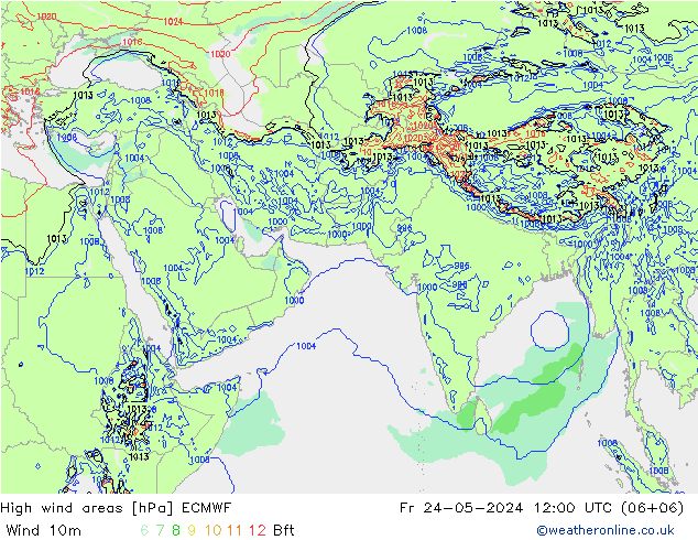 Windvelden ECMWF vr 24.05.2024 12 UTC