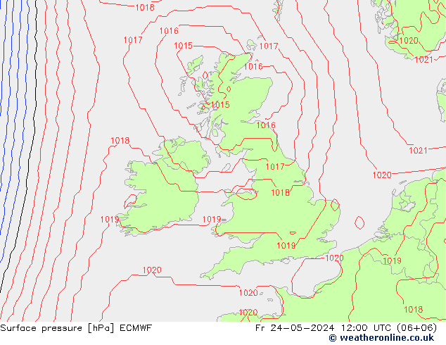 pression de l'air ECMWF ven 24.05.2024 12 UTC