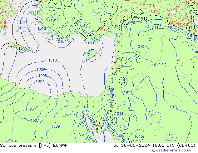 приземное давление ECMWF Вс 26.05.2024 18 UTC
